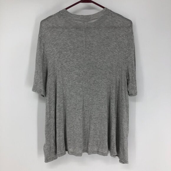 Urban Outfitters Cooperative Light  Gray Flowy Mockneck Short sleeve T-shirt S - Picture 2 of 13
